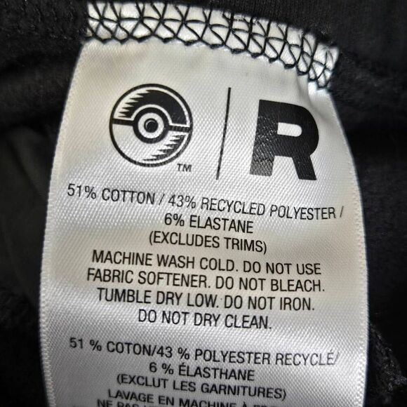 Pokemon Center Women's Team Rocket Sweatpants Joggers Size Medium Black - Picture 7 of 7